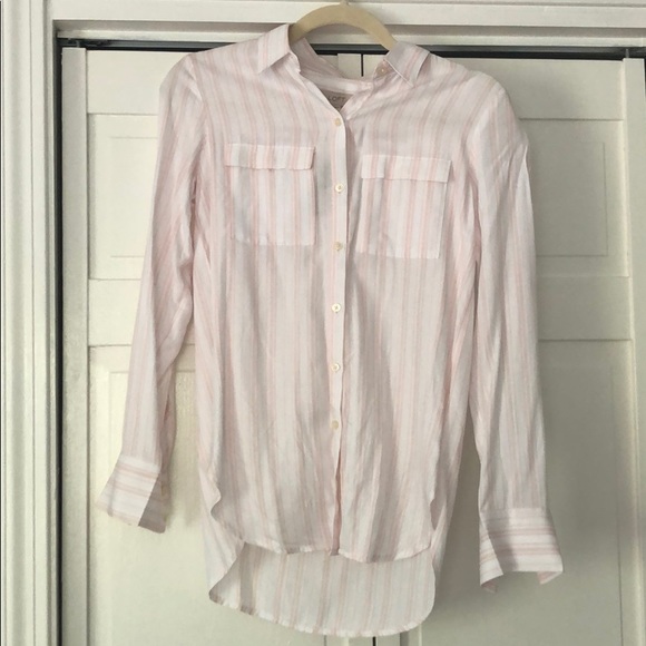 LOFT Tops - Petite button down striped top